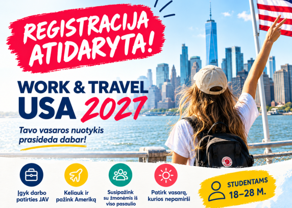 Work and Travel USA 2027 - registracija jau atidaryta! 